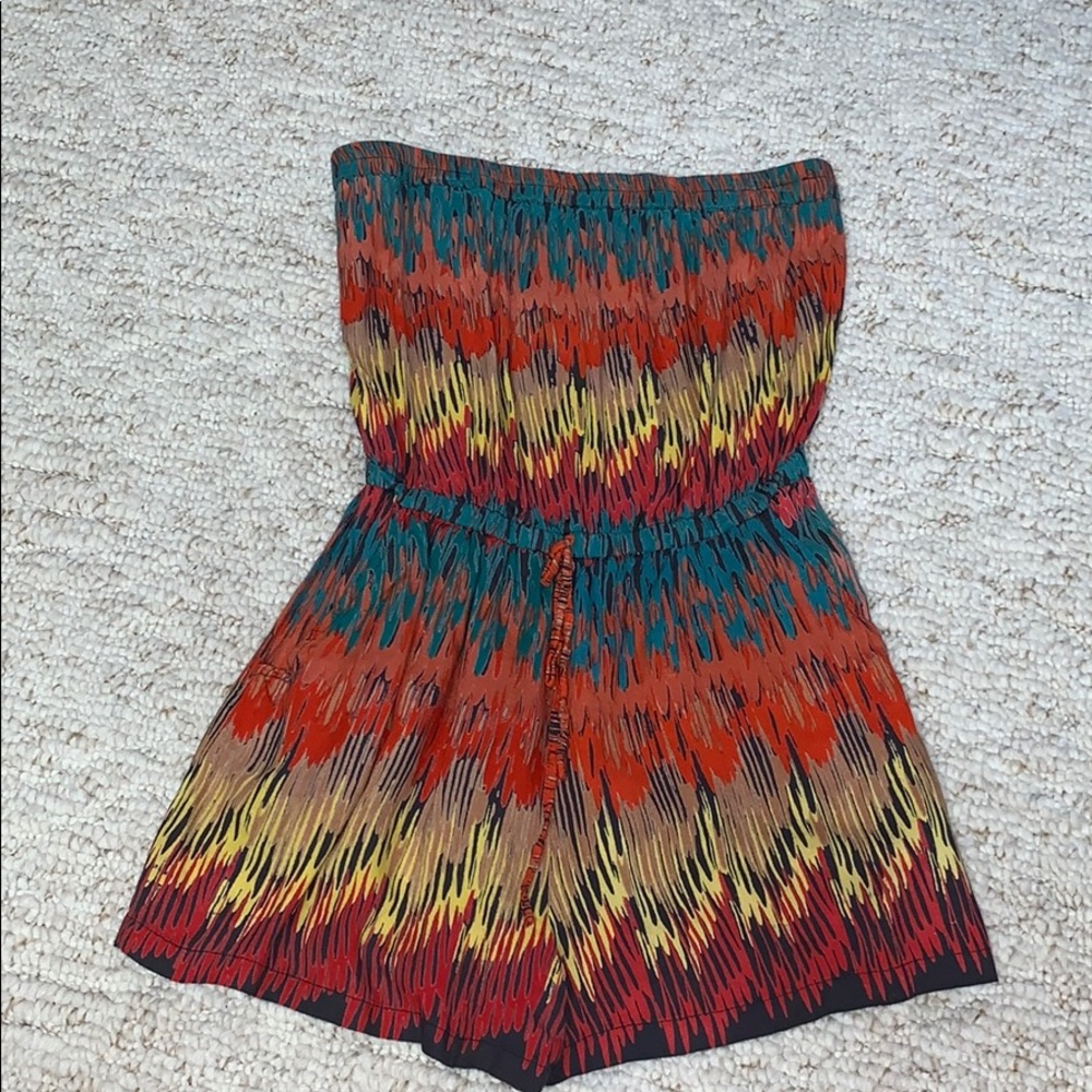 Multicolored Forever 21 Strapless Romper